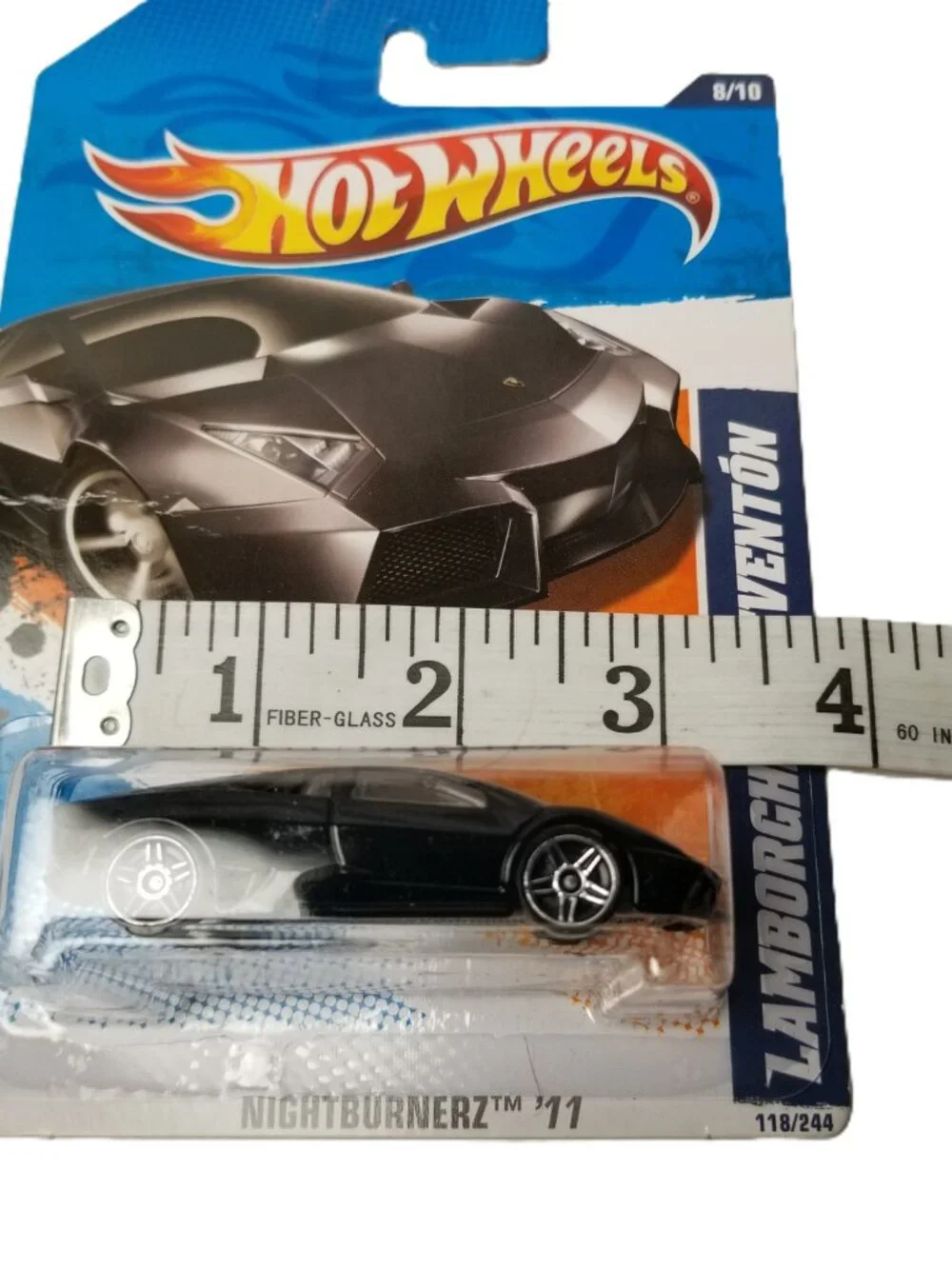 Hot Wheels Lamborghini Reventon Nightburnerz 2011 Black 118/244 Die Cast Car
